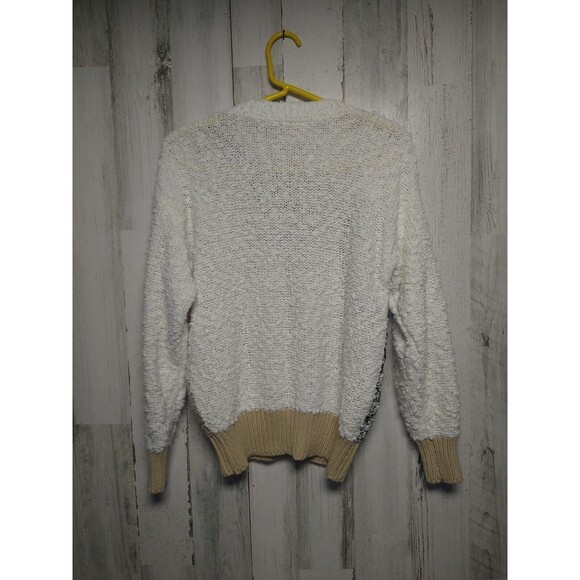 Vintage Needles And Yarn Women’s Small Boucle Sweater Cottagecore Floral - Picture 3 of 5